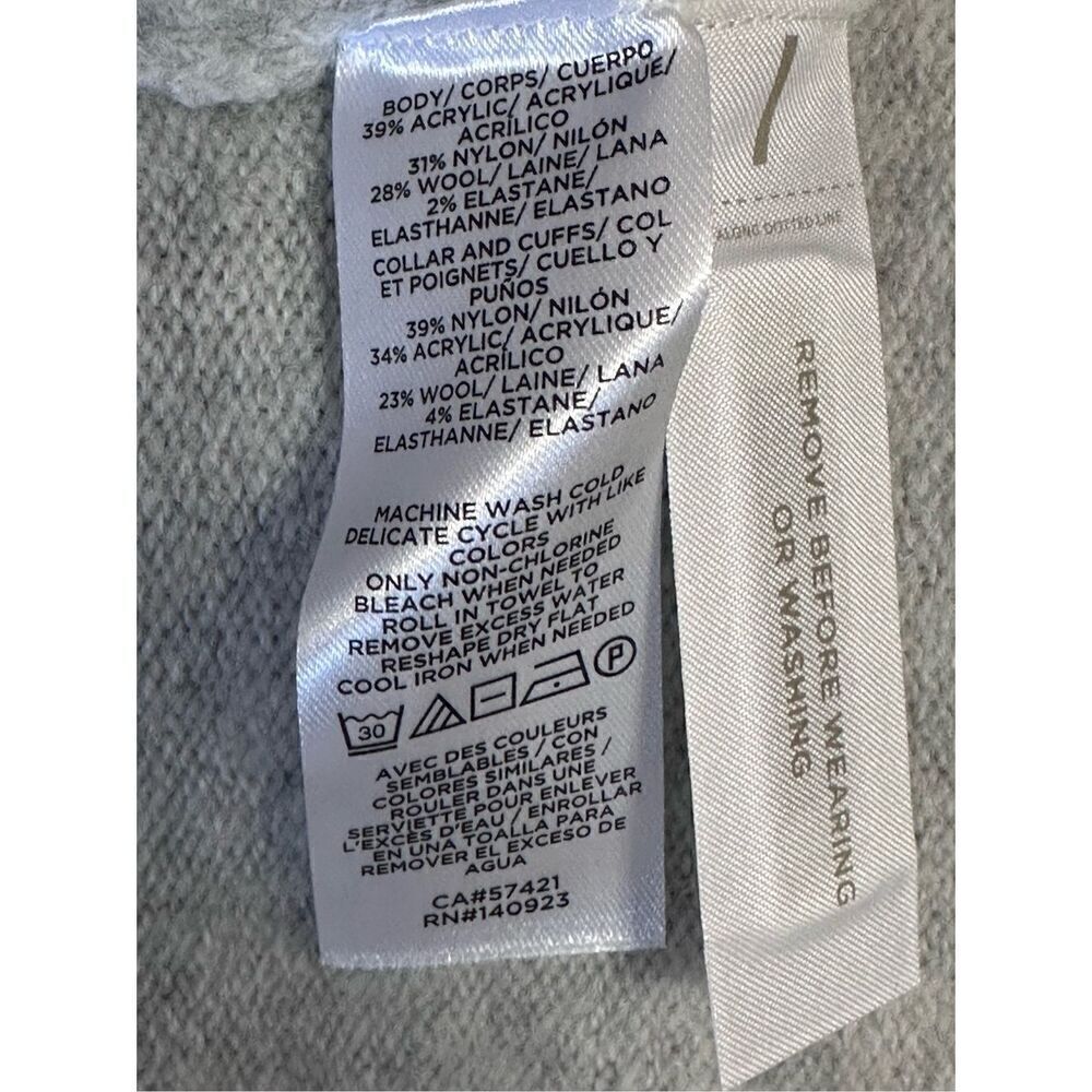 LOFT light gray tie front sweater - Picture 11 of 11